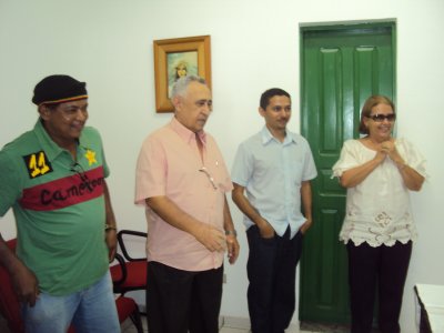 Da esquerda para direita,os conselheiros Severino, Jos Itamr, Jimmy Charles e Francisca Mendes.